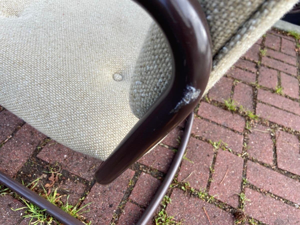 1980s Steelcase Vintage Mid Century Modern Tubular Upholstered Chairs- Set of 2 - Thumbnail 11