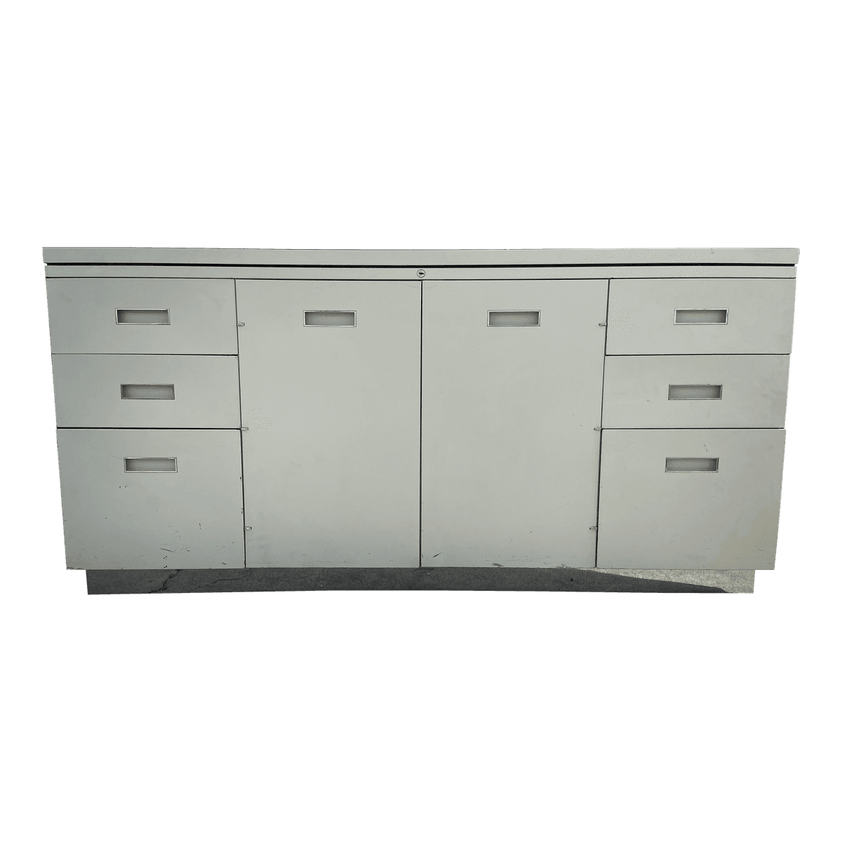 1980s Vintage Modern Metal Sideboard - Thumbnail 2