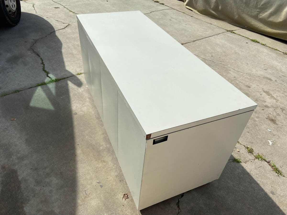 1980s Vintage Modern Metal Sideboard - Thumbnail 12