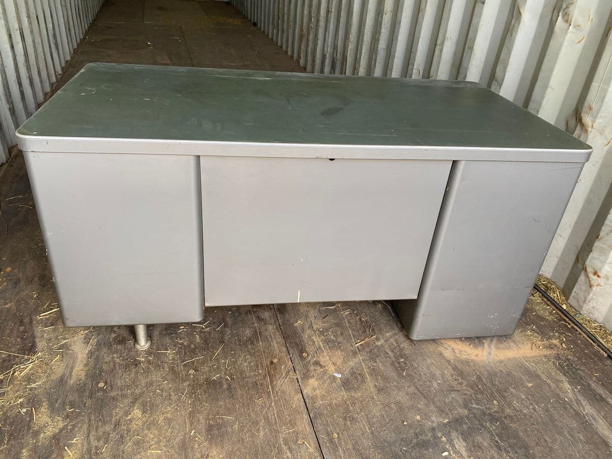 Vintage Columbia Metal Tanker Desk and Chair - 2 Pieces - Thumbnail 7