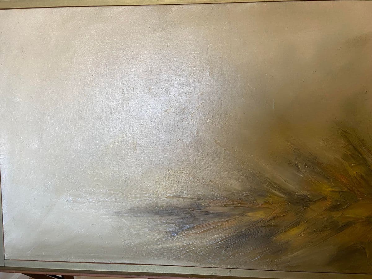 1970s Abstract Expressionist Oil Painting Signed Barlett, Framed - Thumbnail 9