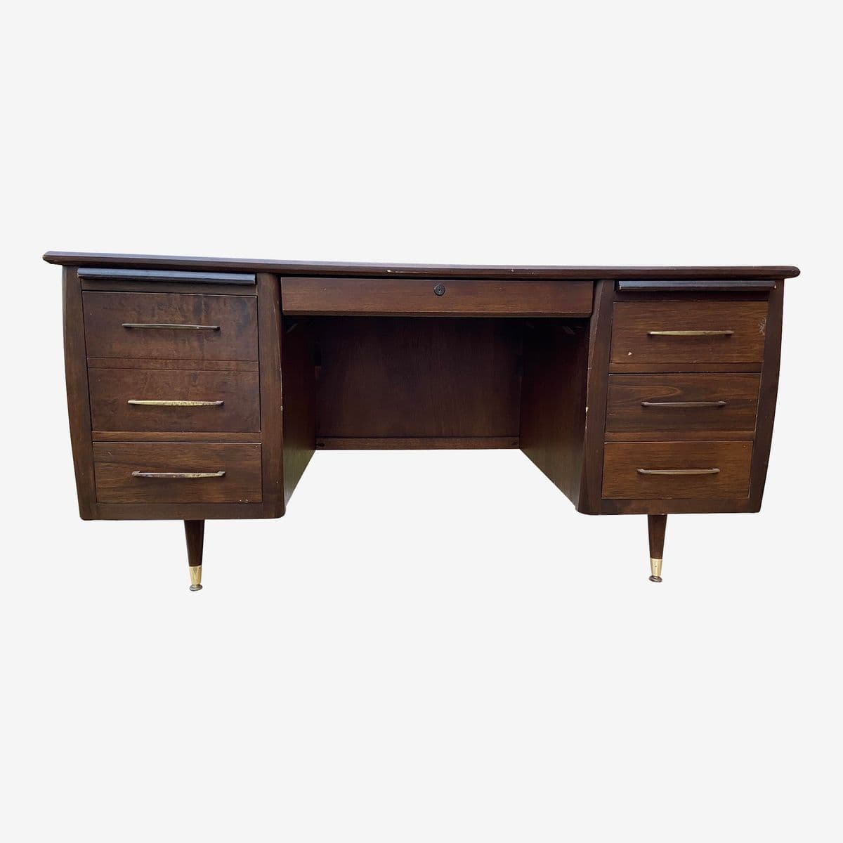 1980s Anderson Style Vintage Mid-Century Desk - Image 1