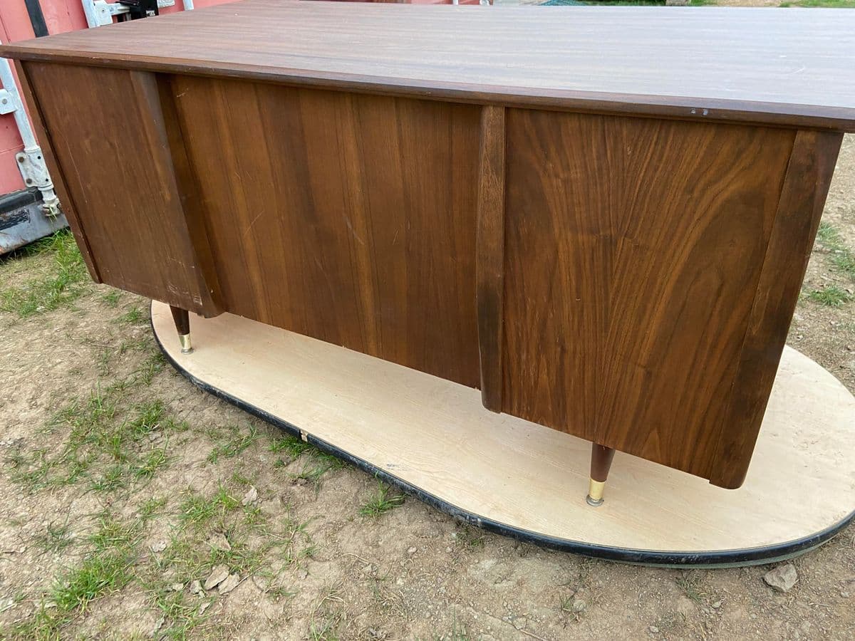 1980s Anderson Style Vintage Mid-Century Desk - Thumbnail 8