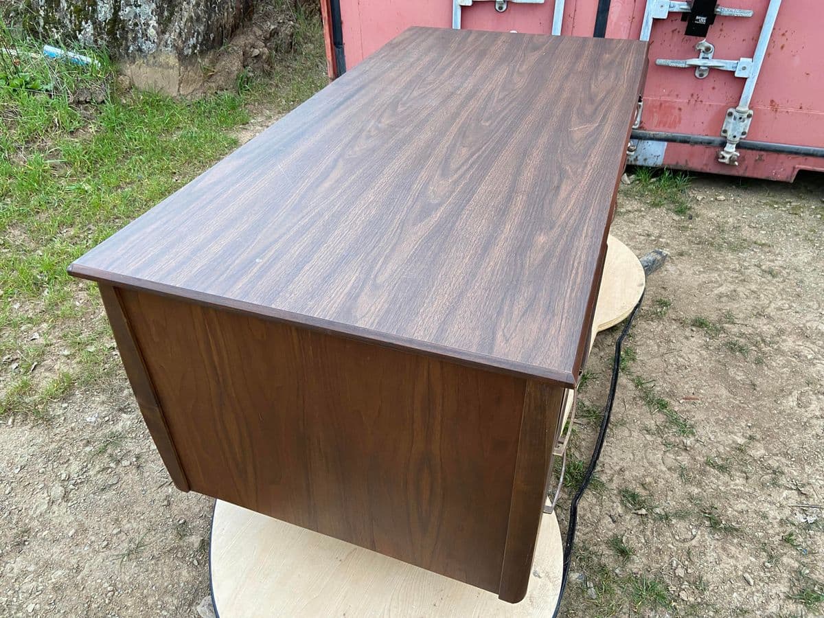 1980s Anderson Style Vintage Mid-Century Desk - Thumbnail 6