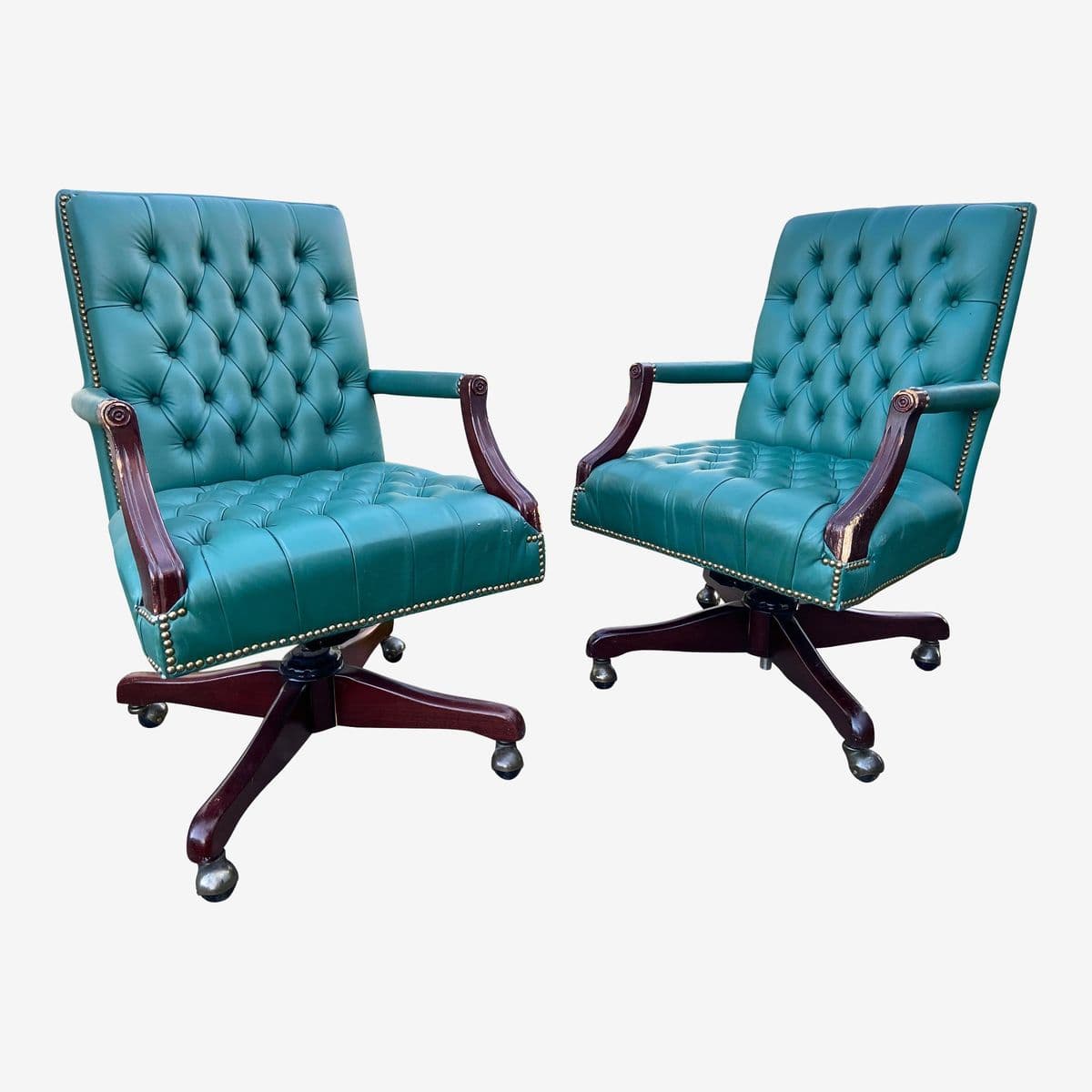 1980s Vintage Paoli Chair Company Office Swivel Desk Chairs - a Pair - Image 1