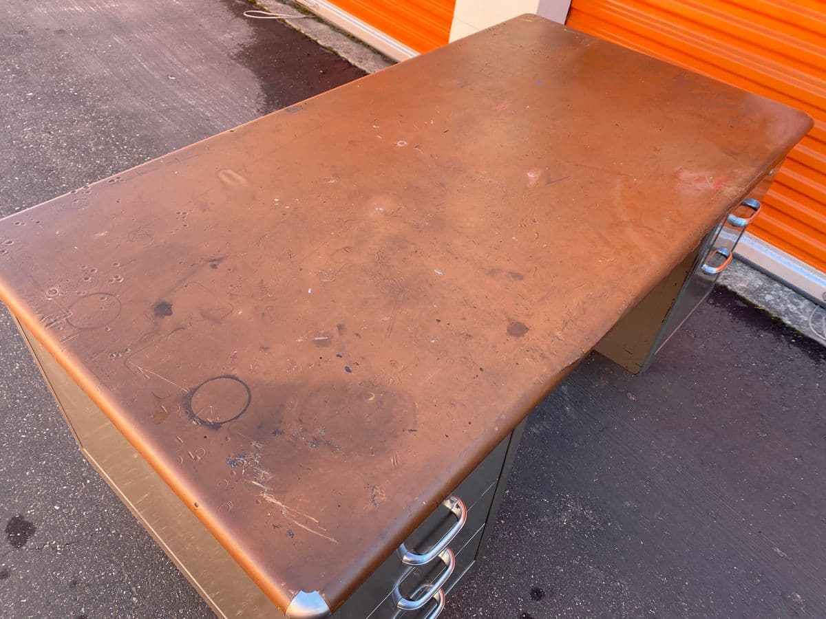 Vintage Mid-Century Modern Metal Tanker Desk - Thumbnail 10