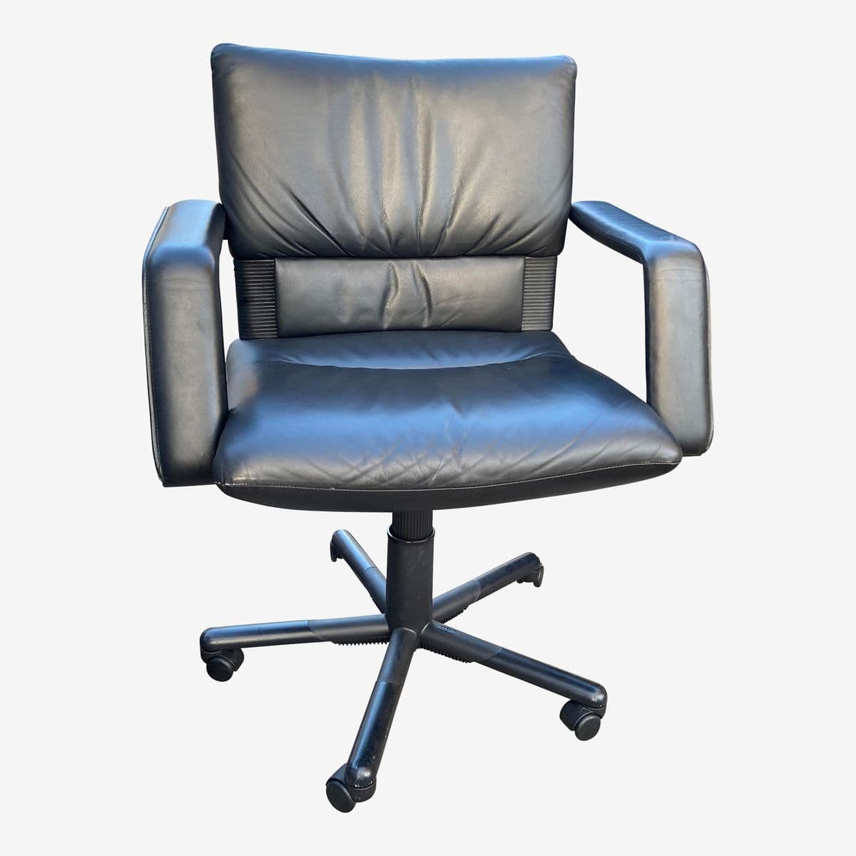 Vintage Vitra Leather Swivel Desk Chair Designed by Mario Bellini - Image 1