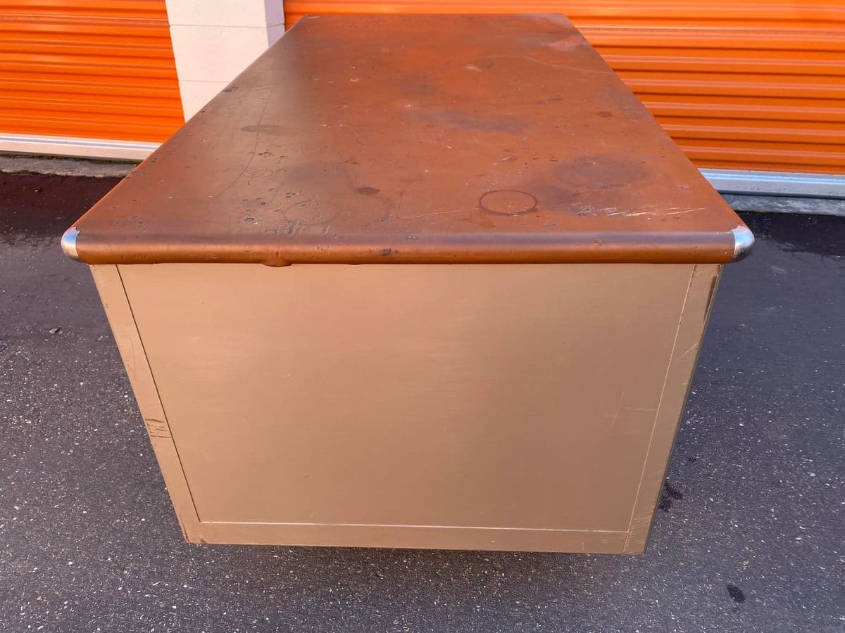 Vintage Mid-Century Modern Metal Tanker Desk - Thumbnail 13