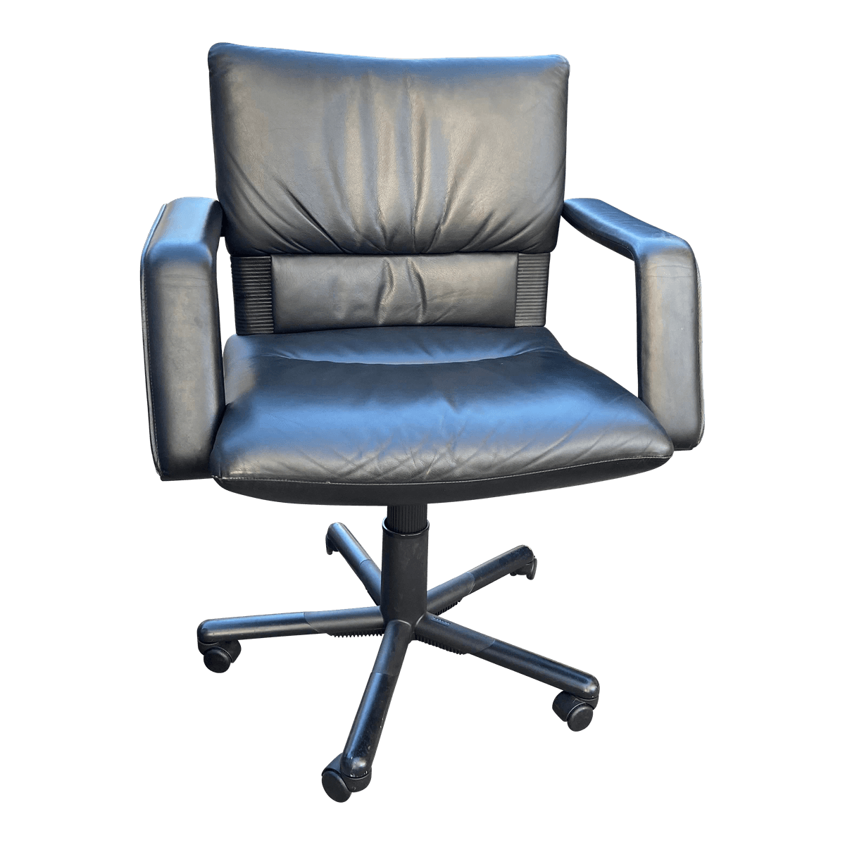 Vintage Vitra Leather Swivel Desk Chair Designed by Mario Bellini - Thumbnail 2