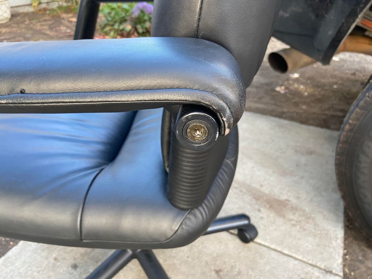 Vintage Vitra Leather Swivel Desk Chair Designed by Mario Bellini - Thumbnail 4