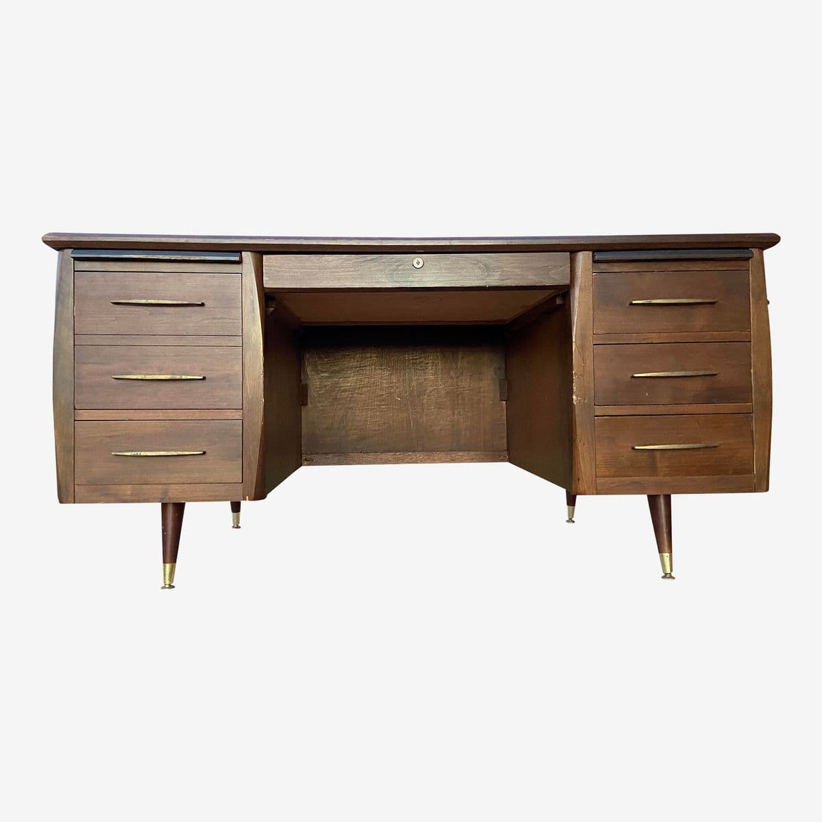 Mid 20th Century Anderson Style Executive Desk - Image 1