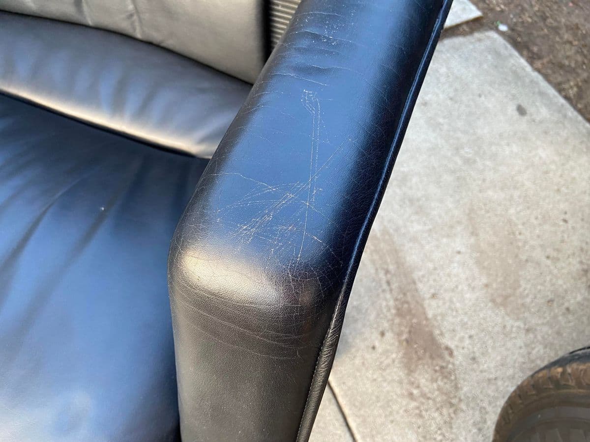 Vintage Vitra Leather Swivel Desk Chair Designed by Mario Bellini - Thumbnail 10