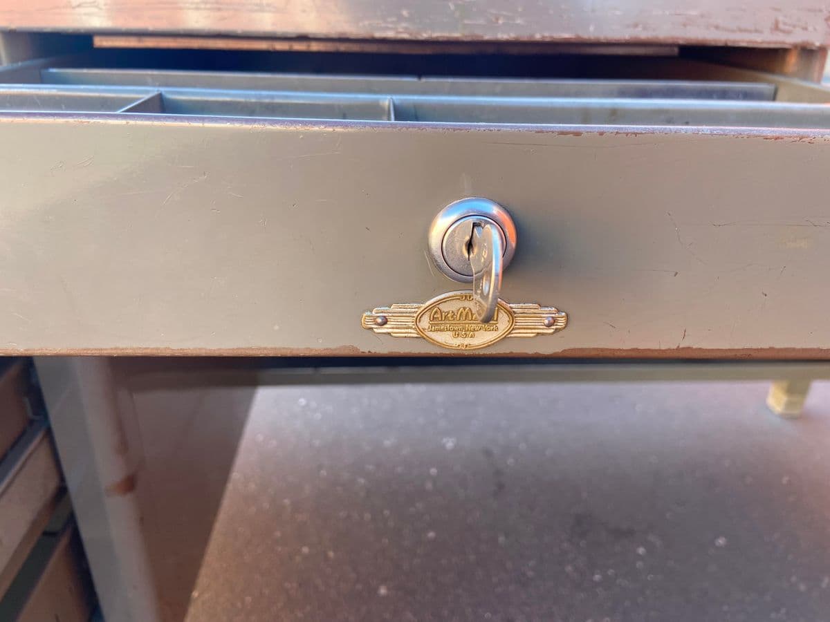 Vintage Art Metal Tanker Desk - Thumbnail 8