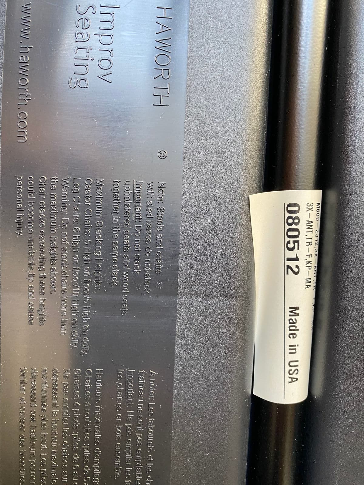 Haworth Bentwood Rolling Side Armchairs Set of 6 - Thumbnail 7