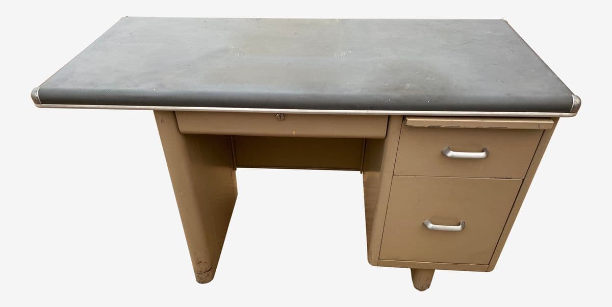 Mid 20th Century Metal Tanker Desk - Image 1