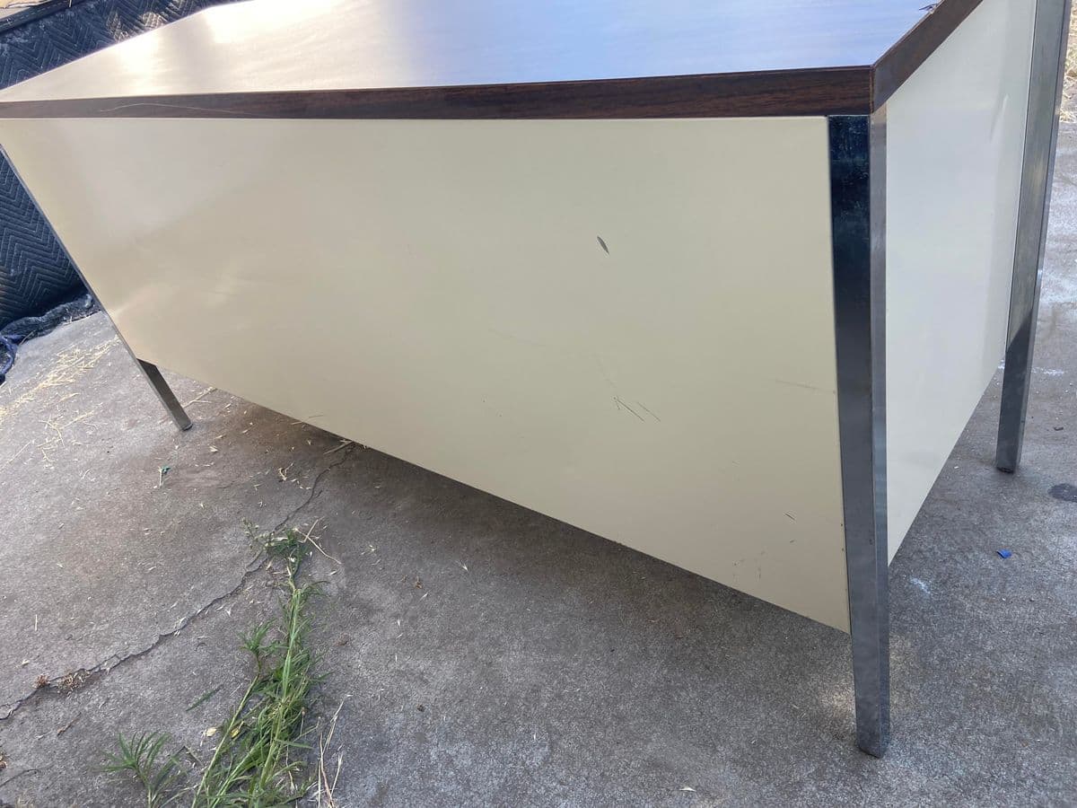 1990s Vintage Mid-Century Modern Metal Sideboard - Thumbnail 6