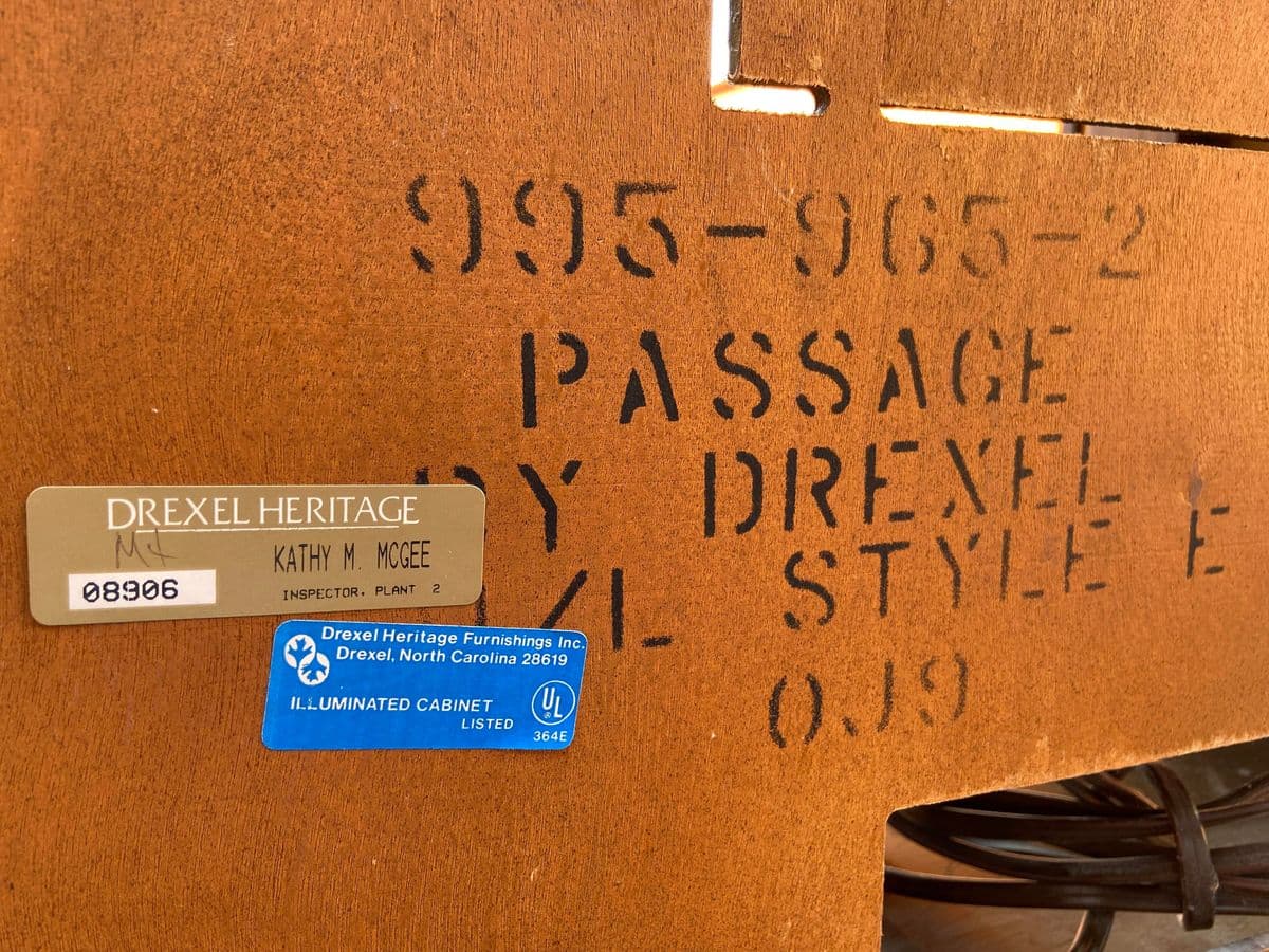 1990s Vintage Drexel Heritage Collection Entertainment Armoire - Thumbnail 5