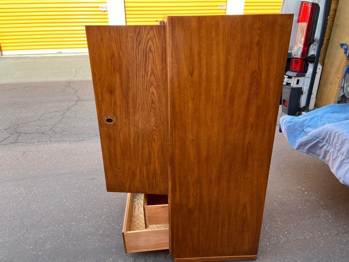 1990s Vintage Drexel Heritage Collection Entertainment Armoire - Thumbnail 6