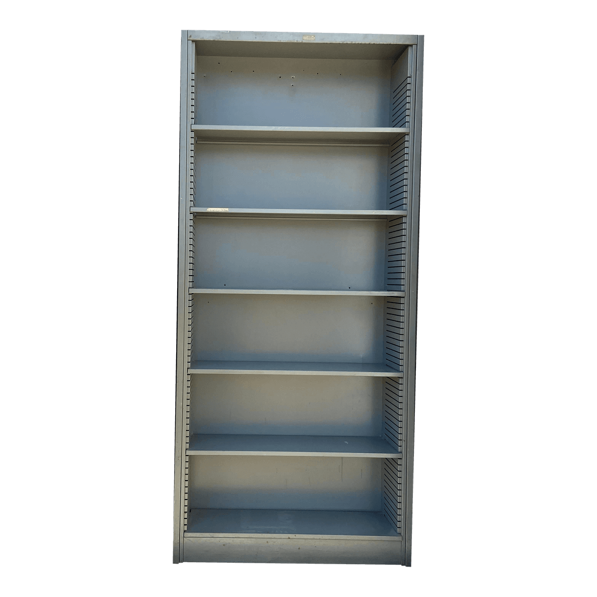 1970s Vintage Mid Century Modern Metal Bookshelf - Thumbnail 14