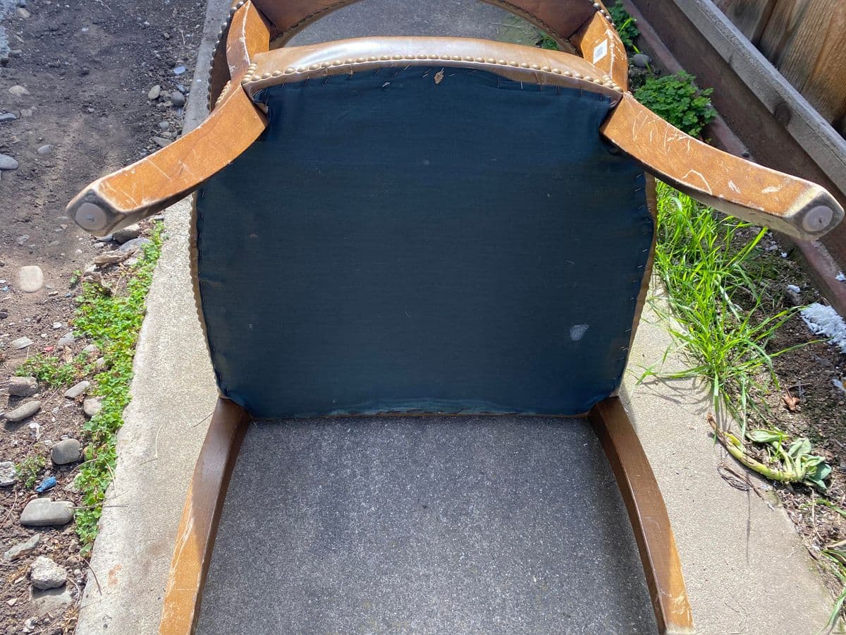 Vintage Leather Accent Chair - Thumbnail 5