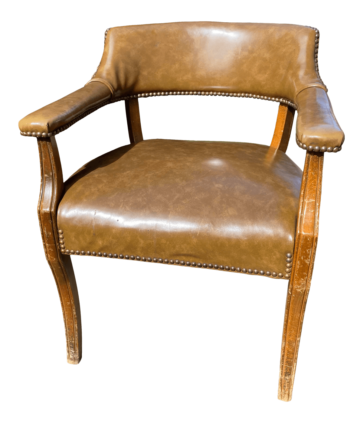 Vintage Leather Accent Chair - Thumbnail 12