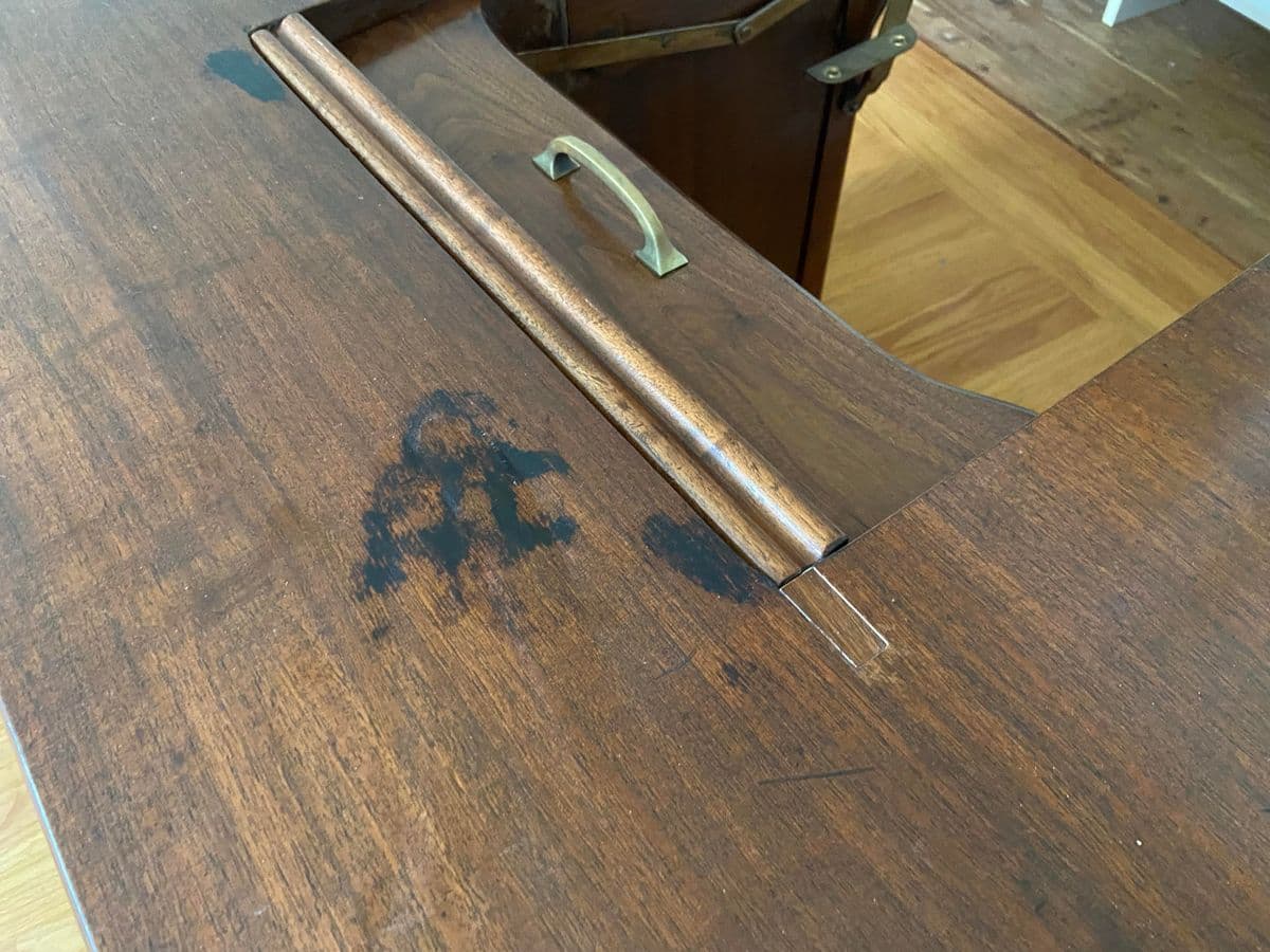 1970s Vintage Mid Century Modern Wooden Desk - Thumbnail 8