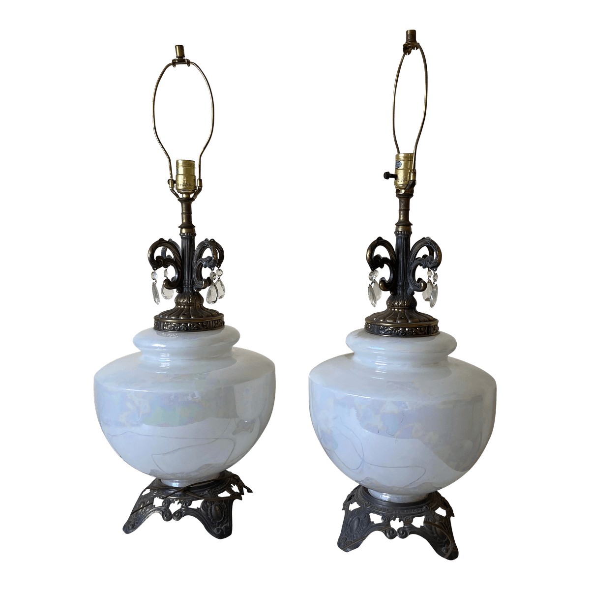 1970’s Ef & Ef Industries Vintage Multicolored Table Lamps - a Pair - Thumbnail 2