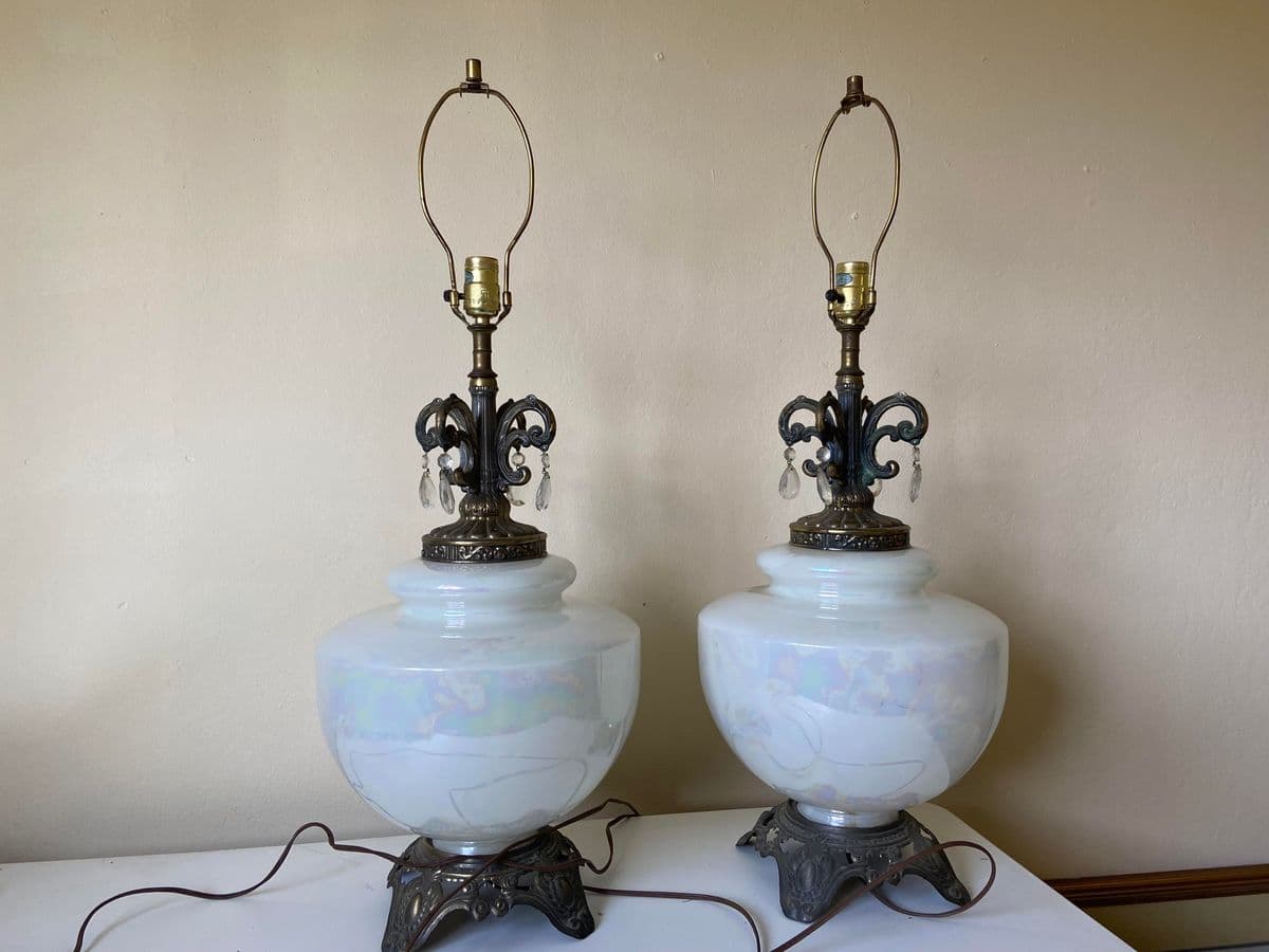 1970’s Ef & Ef Industries Vintage Multicolored Table Lamps - a Pair - Thumbnail 4
