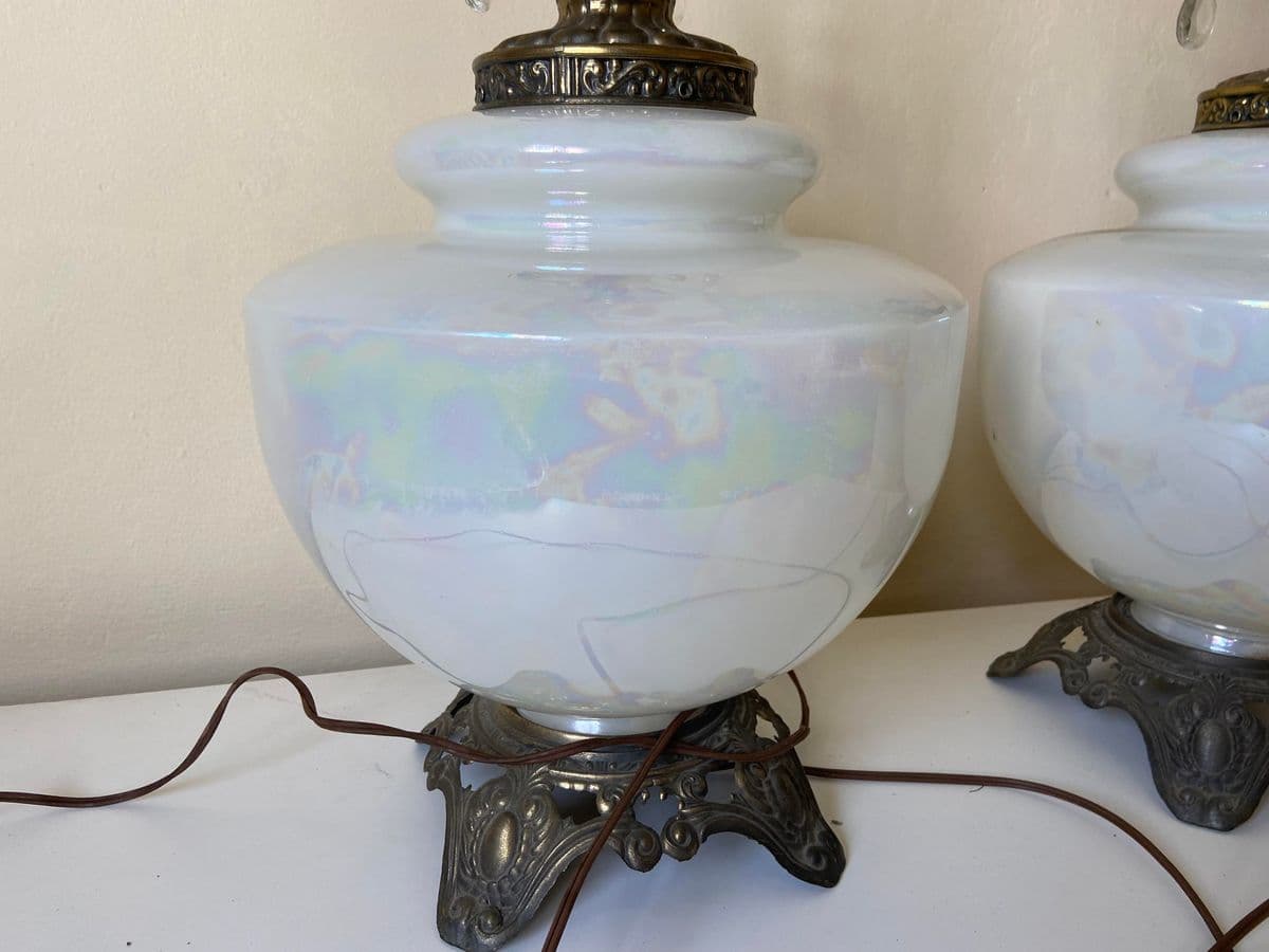 1970’s Ef & Ef Industries Vintage Multicolored Table Lamps - a Pair - Thumbnail 5