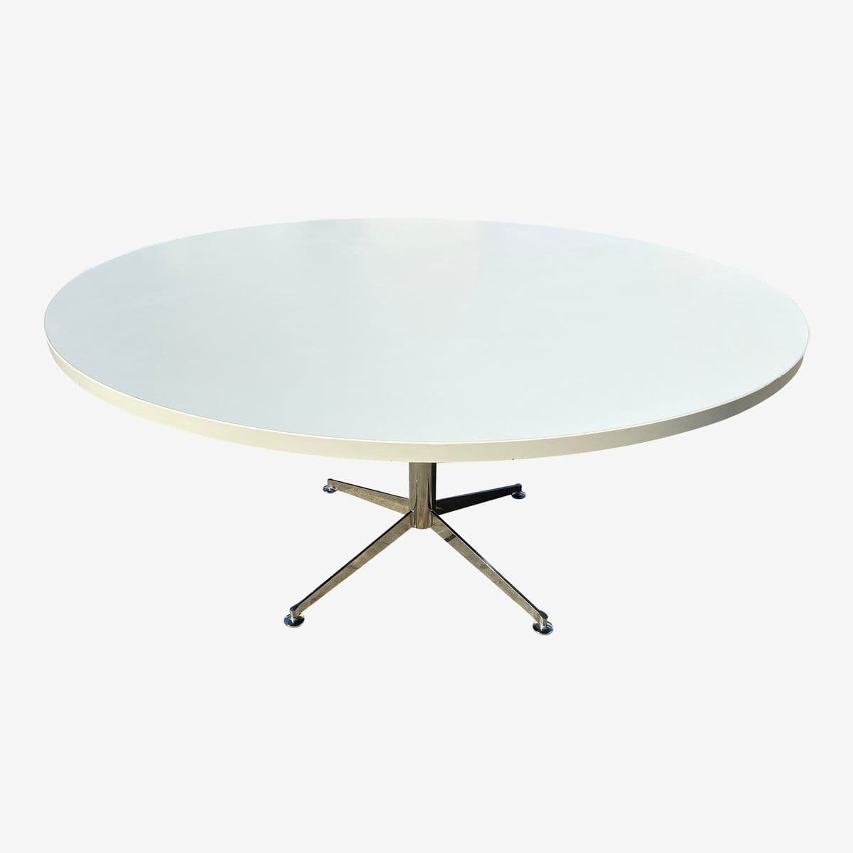 Chrome Oval Round Table - Image 1