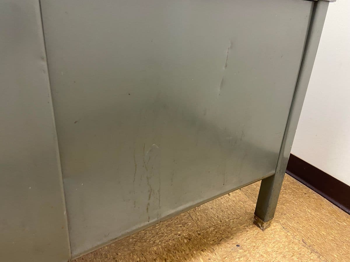 1940s Vintage Mid Century Modern Metal Tanker Desk - Thumbnail 10