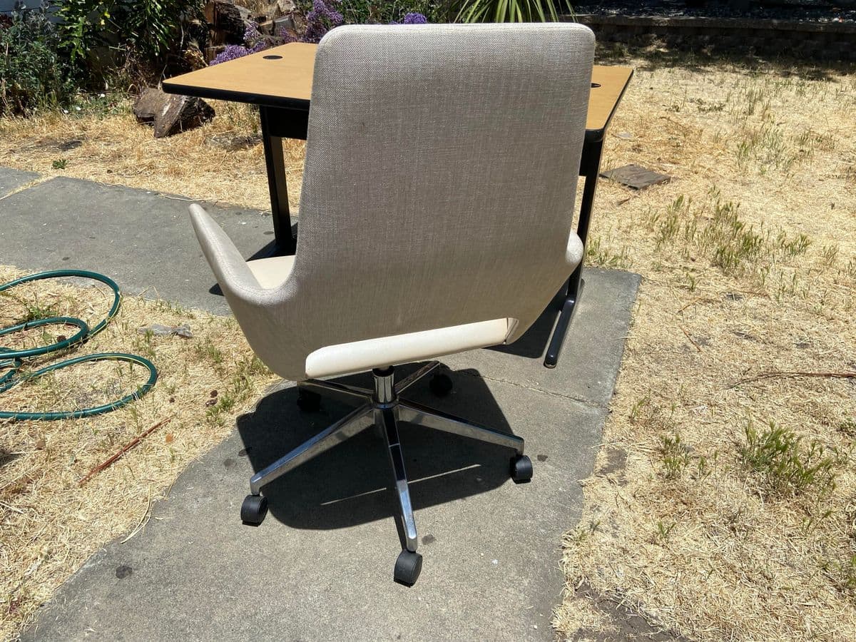1980s Vintage Mid Century Modern Herman Miller Desk Set With Modern Office Chair - Set of 2 - Thumbnail 13