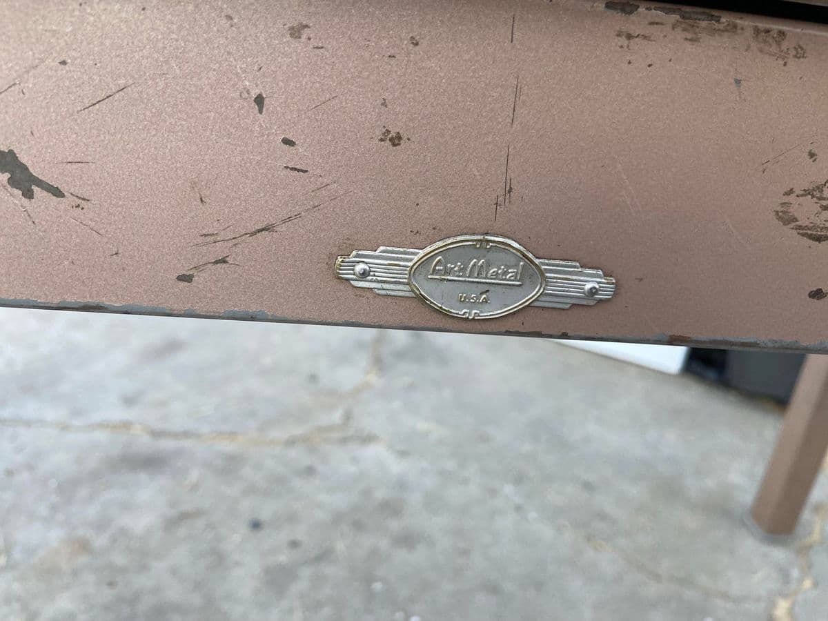 1960s Vintage Mid Century Modern Metal Tanker Desk - Thumbnail 10