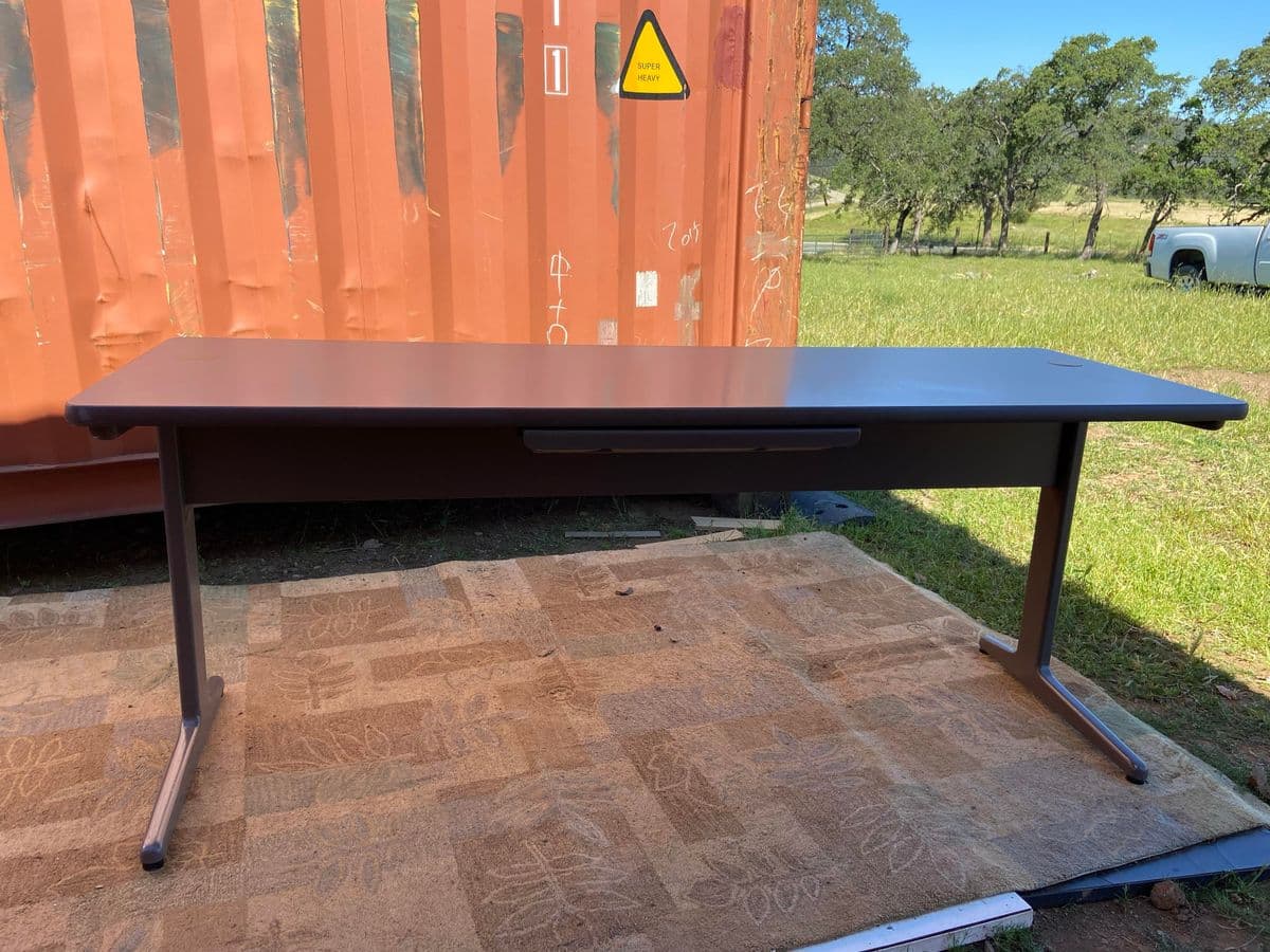 1980s Vintage Mid Century Modern Herman Miller George Nelson Style Desk Unmarked - Thumbnail 3