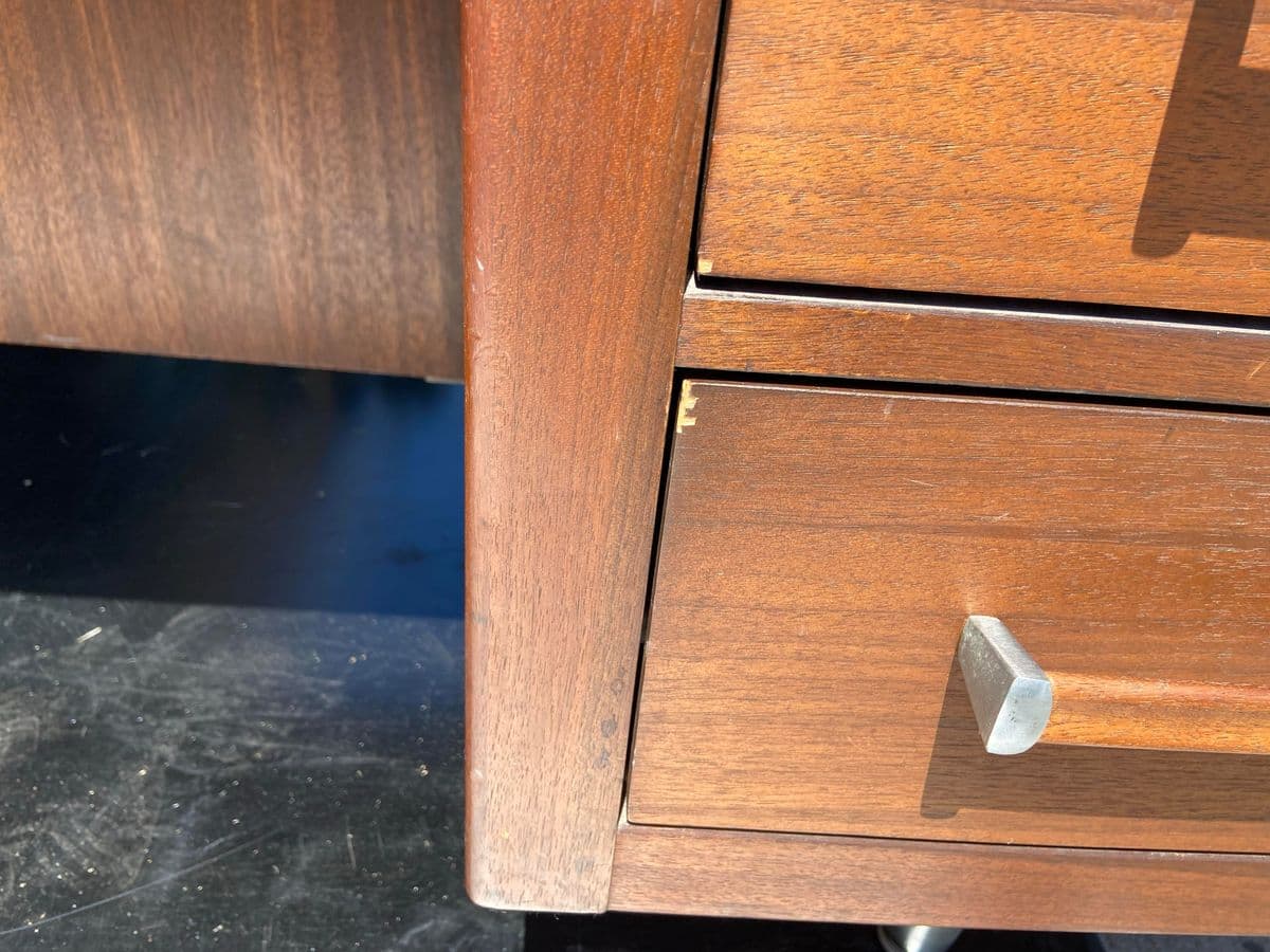1960s Vintage Mid Century Modern Alma Desk - Thumbnail 5