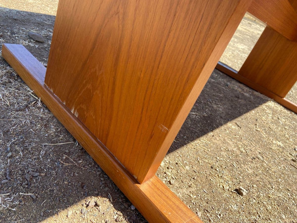 1970s Vintage Mid Century Modern Danish Teak Tile Table by Gangso Mobler - Thumbnail 7