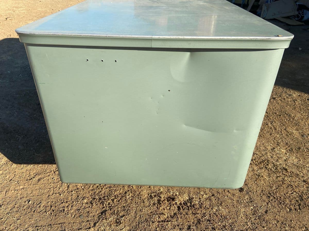 1960s Vintage Mid Century Modern Metal Tanker Desk by General Fireproofing - Thumbnail 7