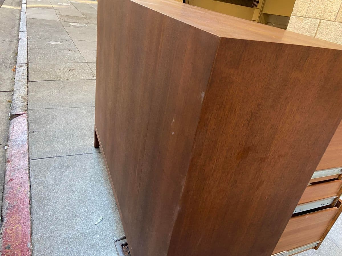 Jens Risom Vintage Mid Century Walnut Sideboard Credenza Unmarked - Thumbnail 13