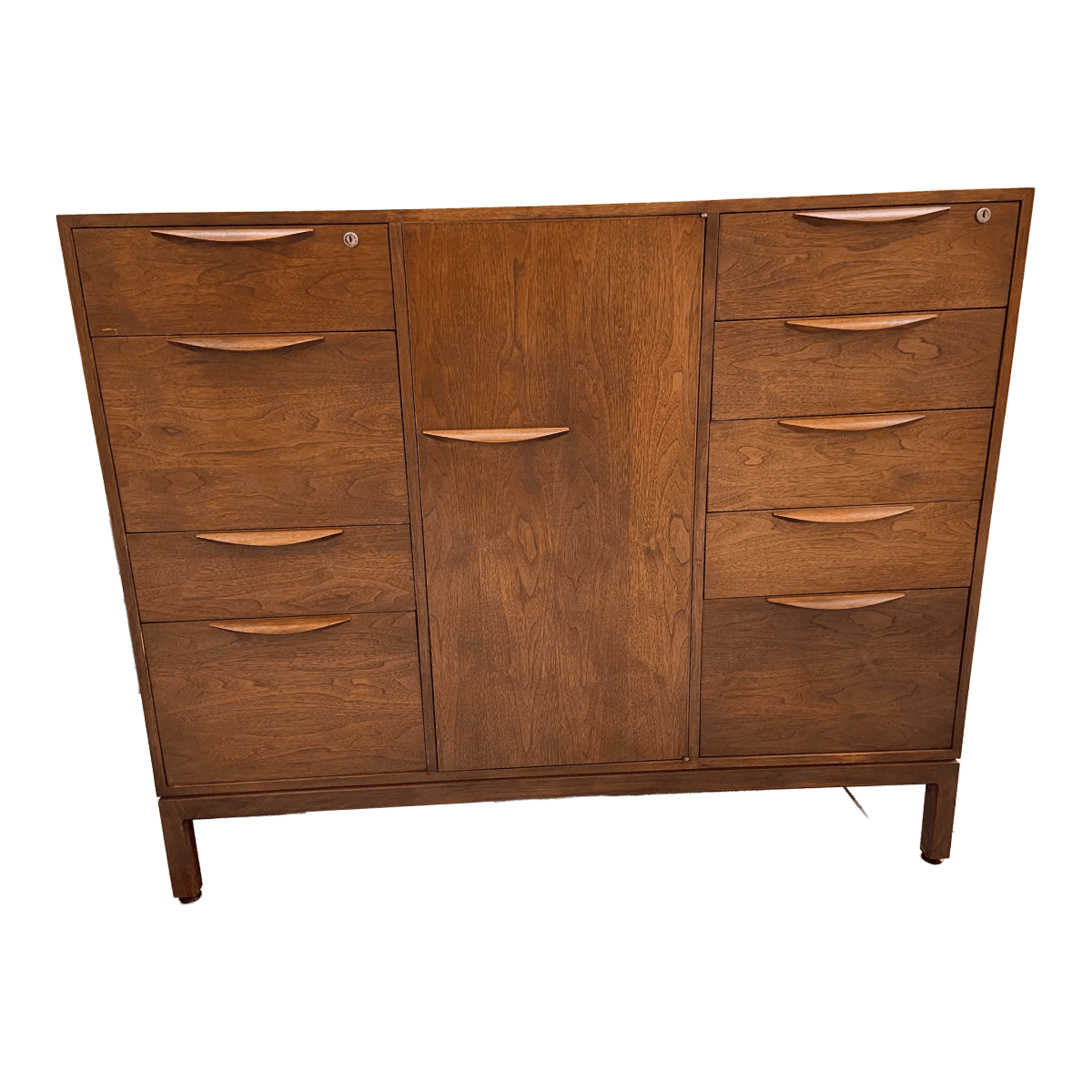 Jens Risom Vintage Mid Century Walnut Sideboard Credenza Unmarked - Thumbnail 14