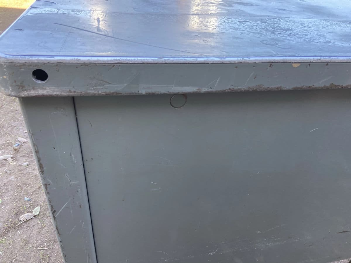 1950s Vintage Mid Century Modern Metal Tanker Desk - Thumbnail 13