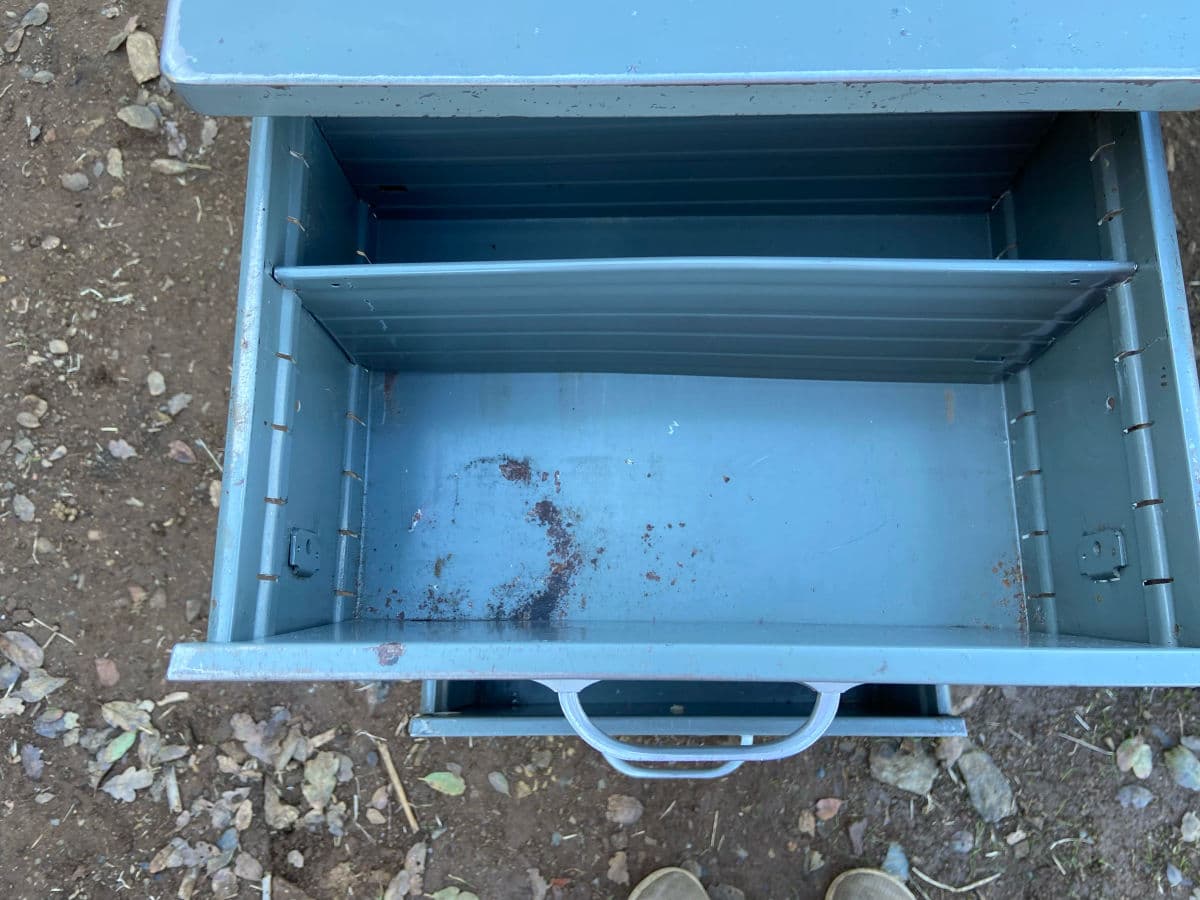 1950s Vintage Mid Century Modern Metal Tanker Desk - Thumbnail 6