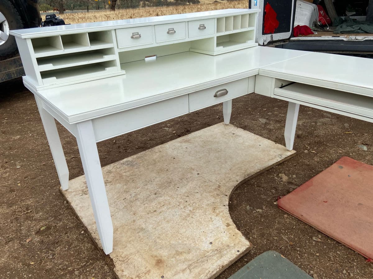 Vintage Farmhouse Style L Shape Desk - Thumbnail 7