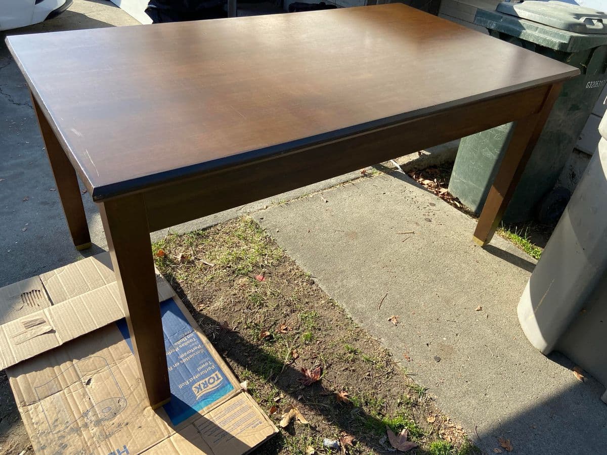 1980s Vintage Wooden Writing Desk - Thumbnail 6