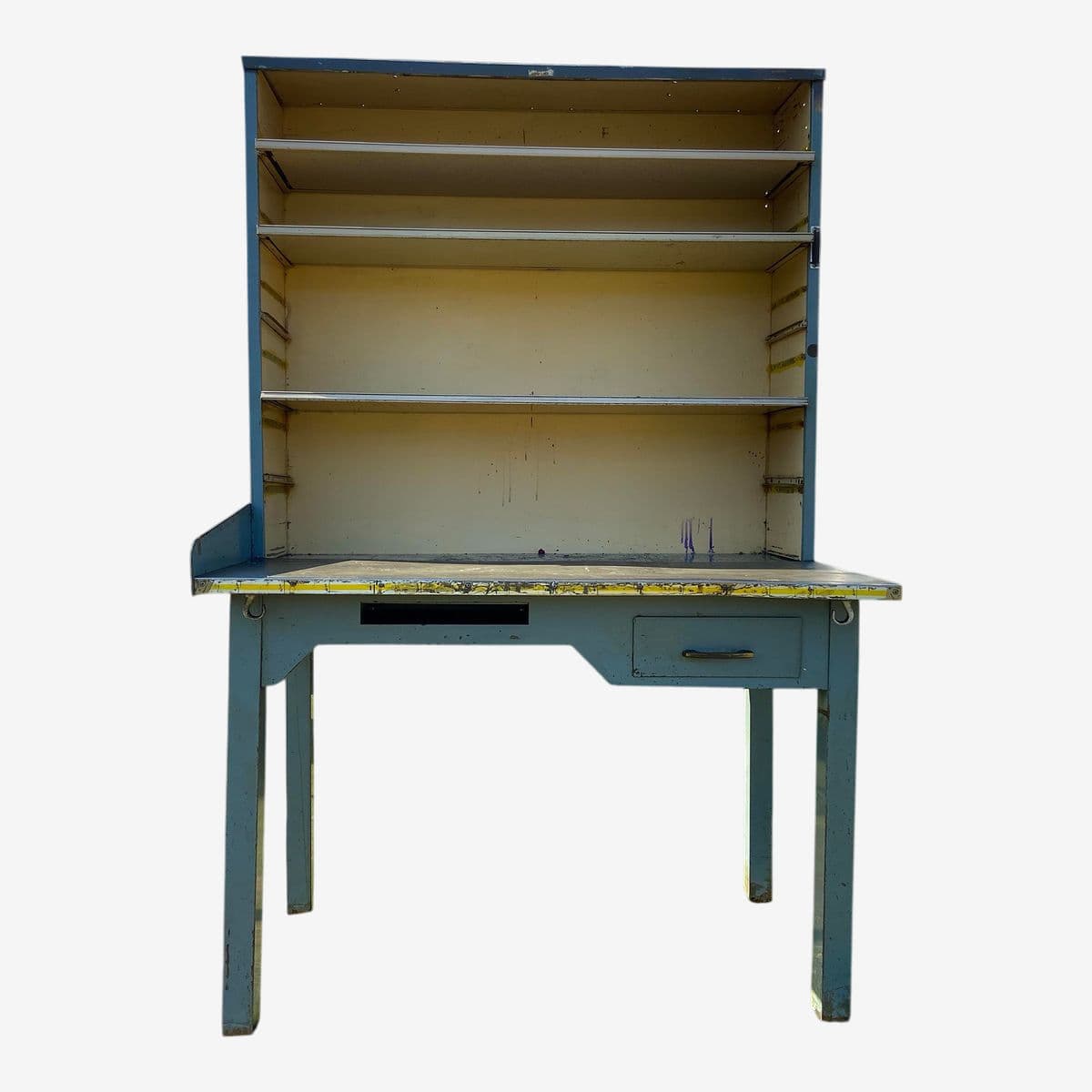 1950s Vintage Post Office Organizer Industrial Metal Table - Image 1
