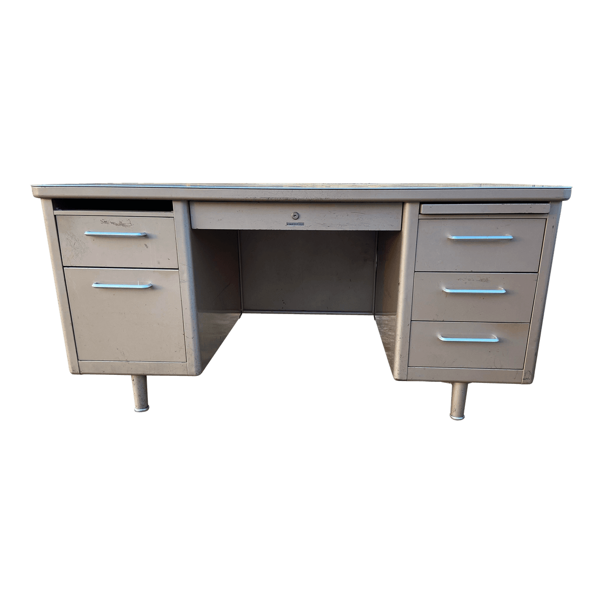 1970s Steelcase Tanker Desk Needs Restoration - Thumbnail 2