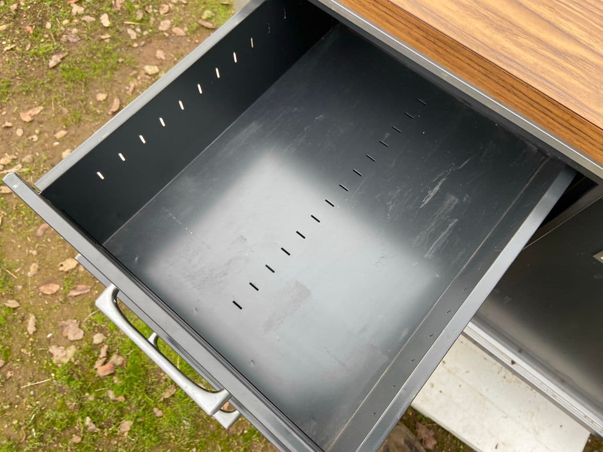 1980s Vintage Mid Century Modern Steel Credenza - Thumbnail 4