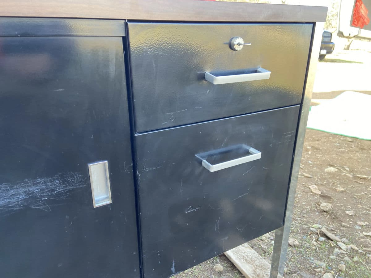 1980s Steelcase Vintage Mid Century Modern Metal Credenza - Thumbnail 7