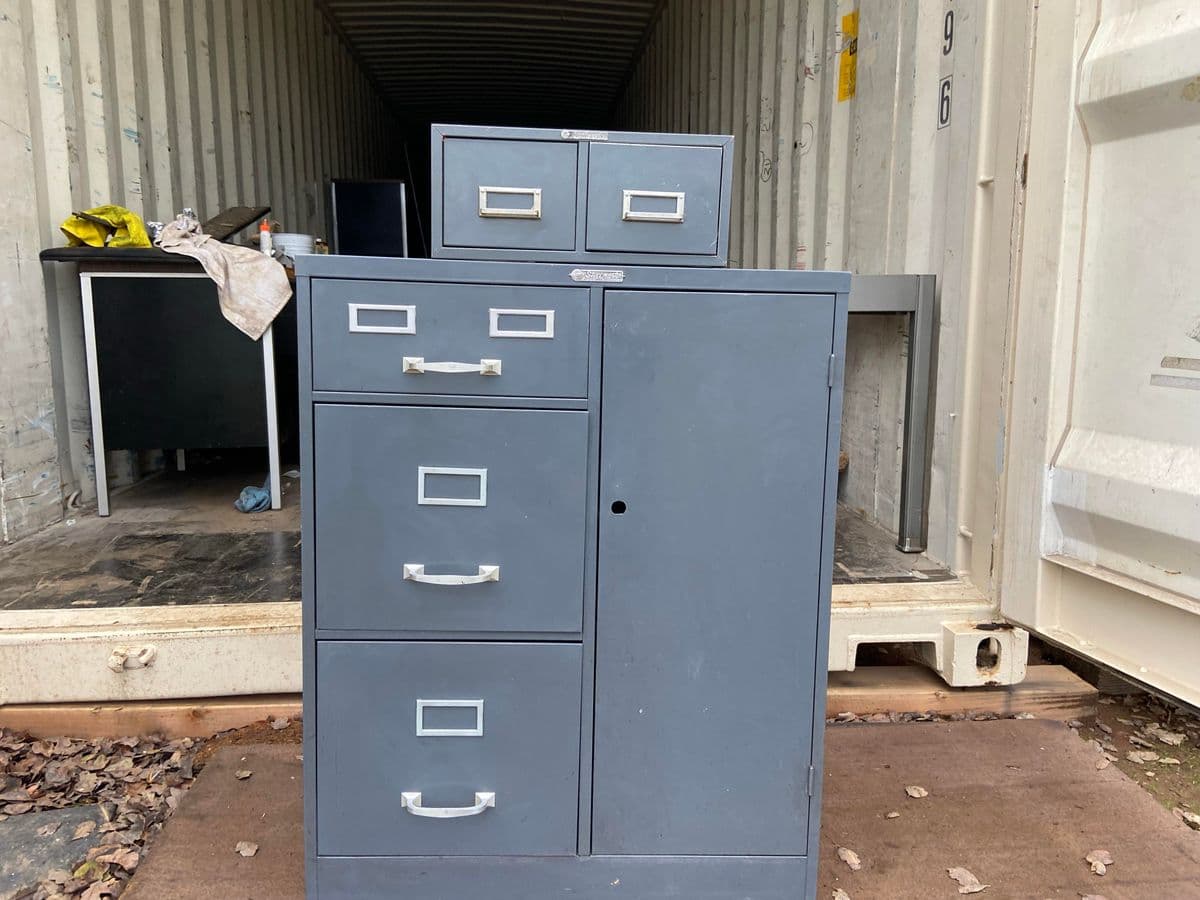 1970s Vintage Mid Century Modern Metal Cabinet - Thumbnail 13