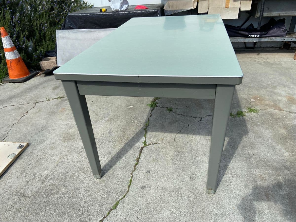 1960s Haskell Vintage Mid Century Modern Metal Tanker Desk - Thumbnail 11