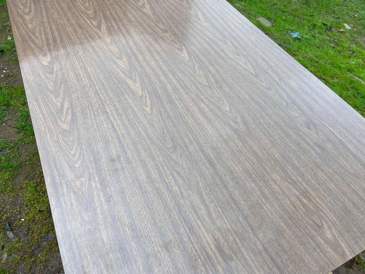 1970s Vintage Mid Century Modern Wooden Tanker Desk - Thumbnail 6